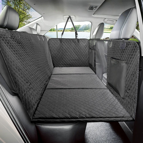 Dog Car Back Seat Extender Pet Backseat Covers with Hard Bottom Waterproof Safety Protector Hammock Carrier Mat Dogs Supplies