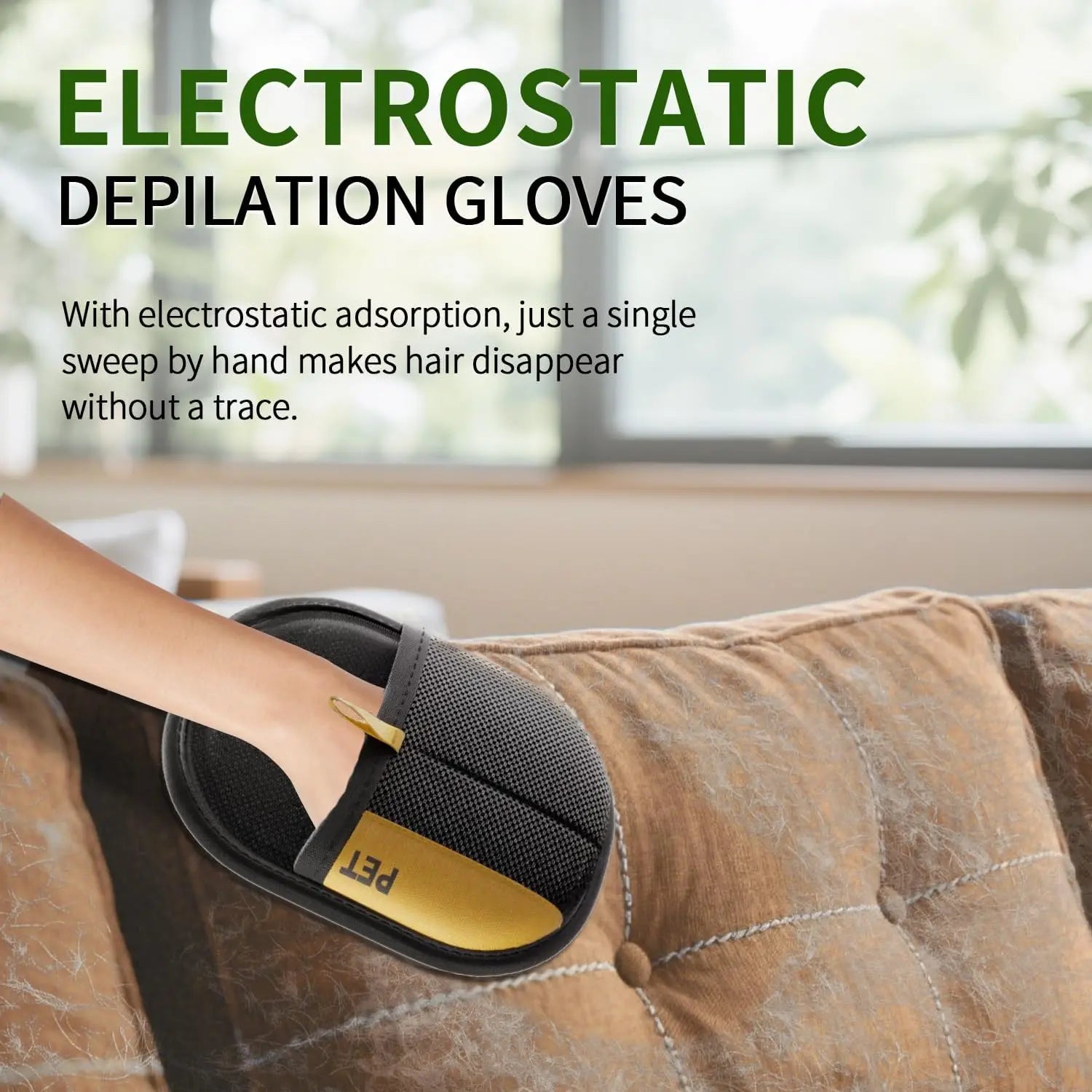 1/3/5 PCS Upgraded Pet Hair Removal Glove – Thickened Electrostatic Grooming & Furniture Cleaner for Dogs Cats Couch Car Carpet