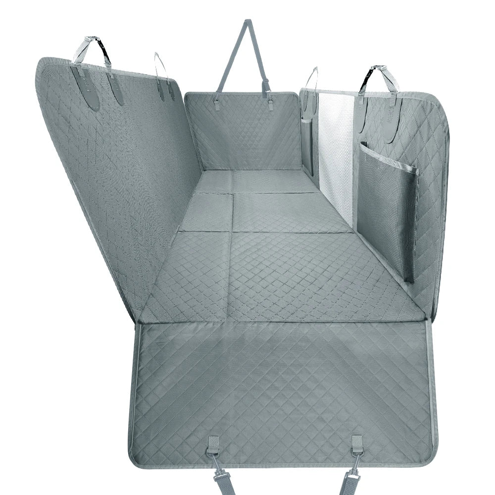 Dog Car Back Seat Extender Pet Backseat Covers with Hard Bottom Waterproof Safety Protector Hammock Carrier Mat Dogs Supplies